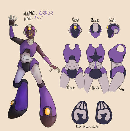 Original Character Ref Sheet (Error the Robot)